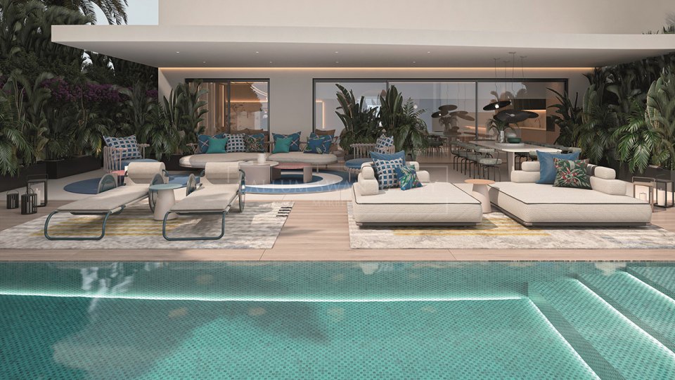 Marbella Est, Magnifique complexe neuf de luxe en bord de plage en première ligne