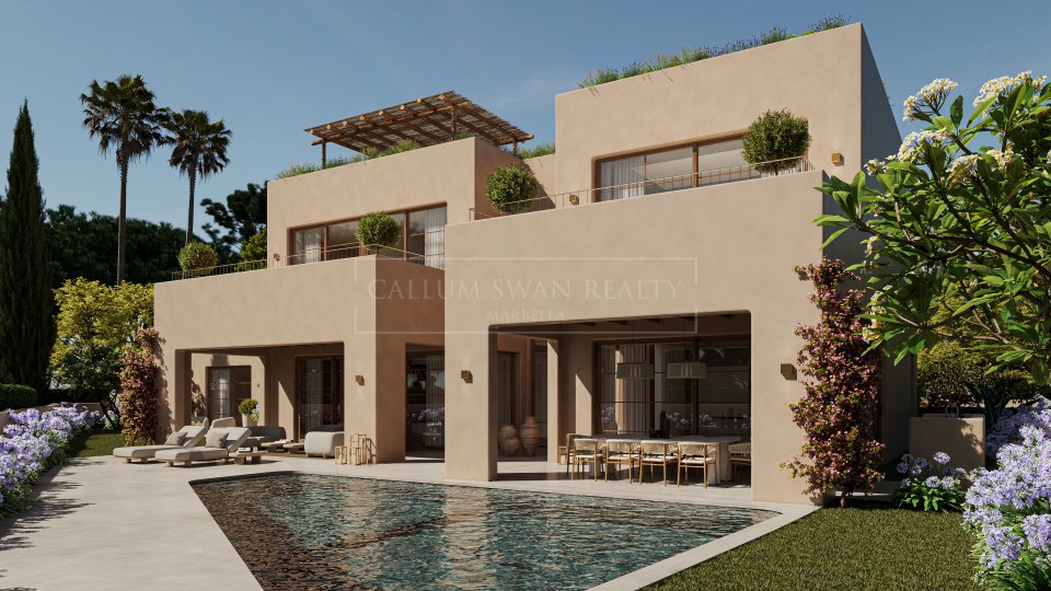 Marbella Golden Mile, Proyecto de una villa de lujo con mucho estilo a un paseo de la playa