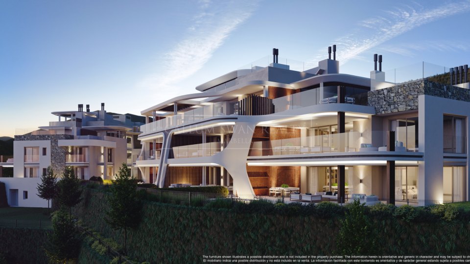 Benahavis, Appartement dans un complexe luxueux avec vue panoramique sur la mer