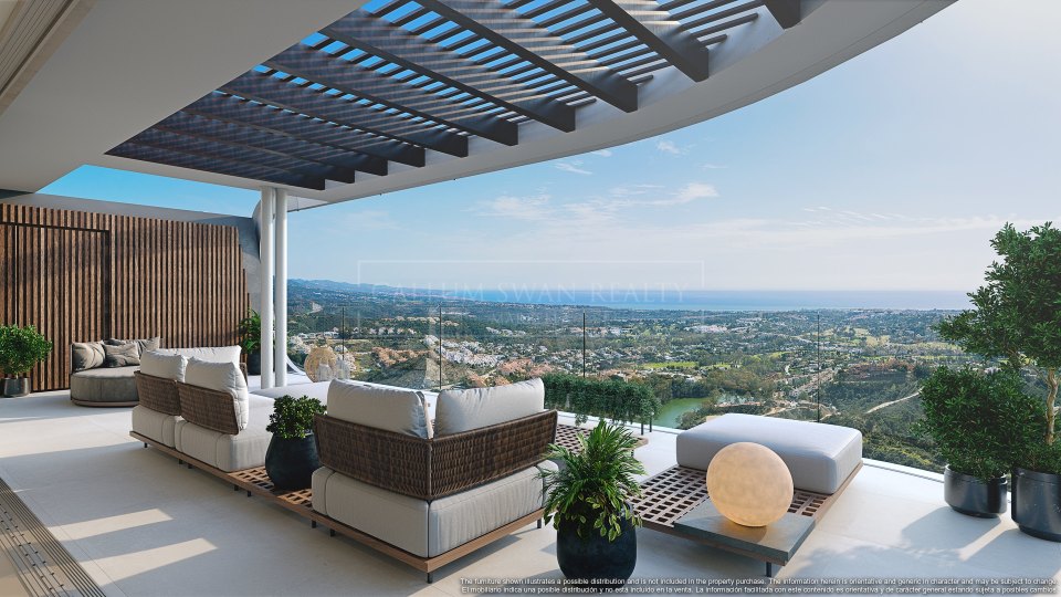 Benahavis, Appartement dans un complexe luxueux avec vue panoramique sur la mer