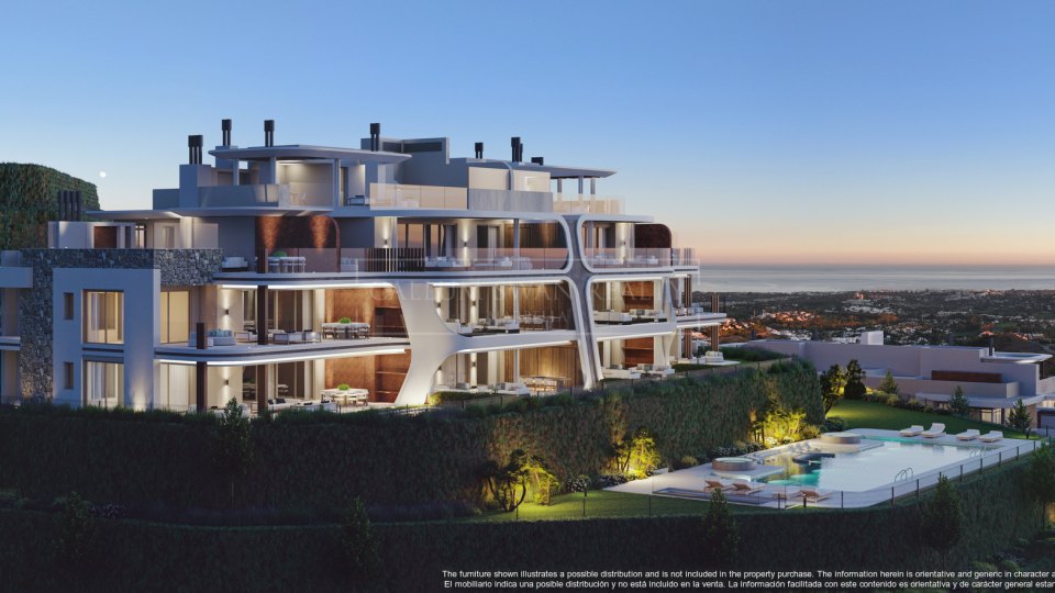 Benahavis, Appartement dans un complexe luxueux avec vue panoramique sur la mer