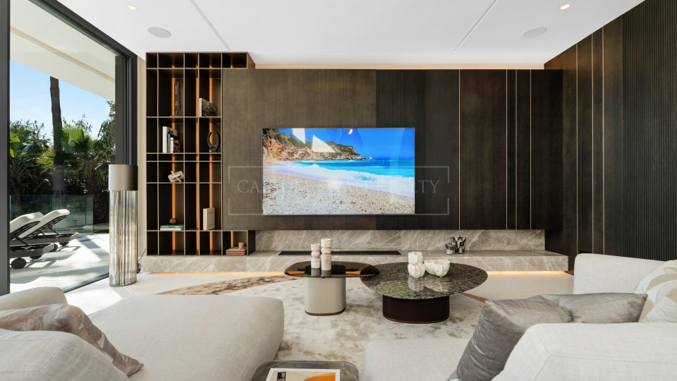 Marbella Golden Mile, Villa contemporánea con vistas al mar en Cascada de Camoján, Marbella