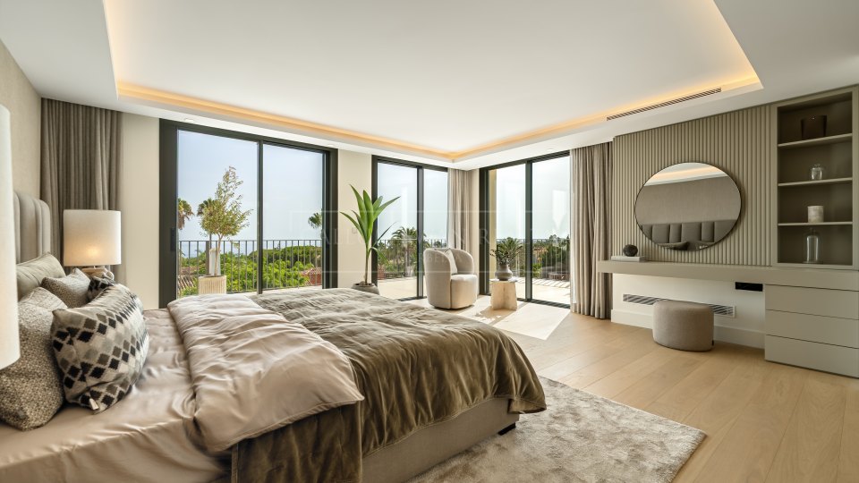 Marbella Golden Mile, Villa andalouse rénovée à Rocío de Nagüeles, sur la Golden Mile de Marbella