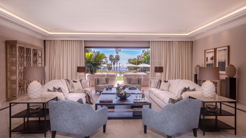Marbella Golden Mile, Prime Beachfront Villa on Marbella’s Golden Mile