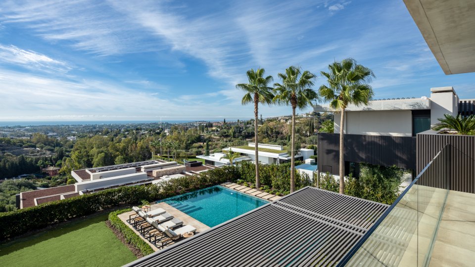 Benahavis, Villa con impresionantes vistas al mar en urbanización cerrada en La Quinta