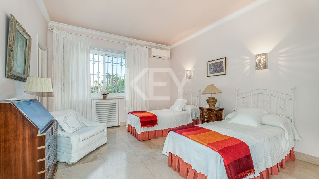 Villa The Charm: front line beach luxury for short-term rent in Guadalmina Baja, San Pedro