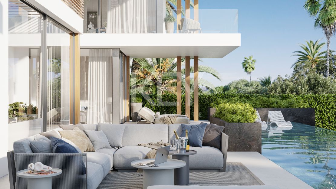 Exclusiva villa boutique con piscina infinita y solárium en Nueva Andalucía, Marbella