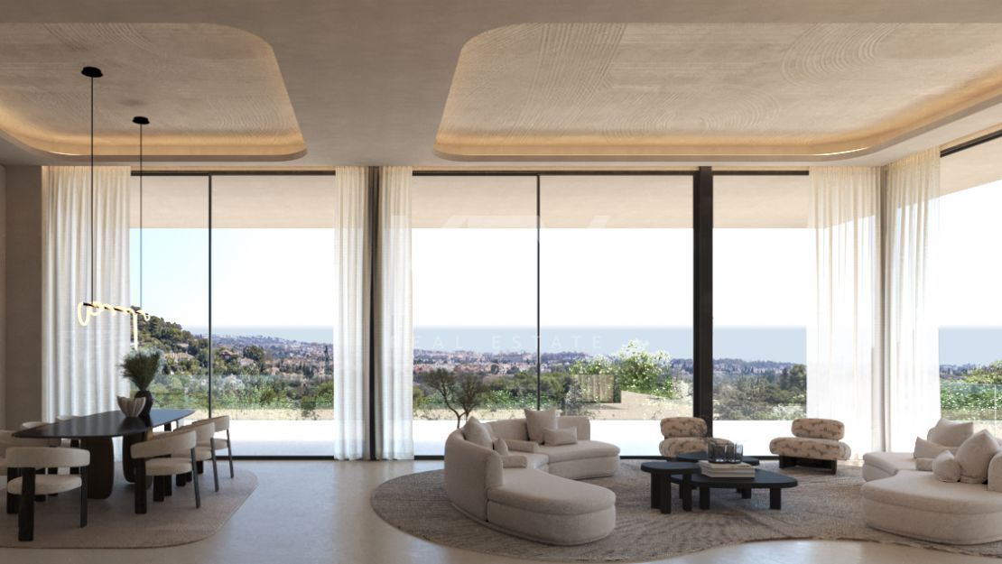 A masterpiece of modern design villa with infinity pool and panoramic sea views in Marbella Golden Mile