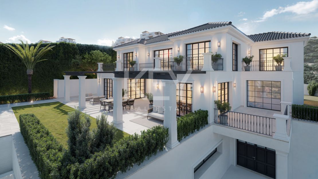 Contemporary off-plan villa with panoramic sea and mountain views in La Mairena, Marbella East