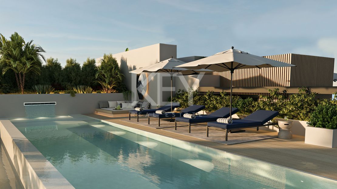Luxurious penthouse located on the beachfront in Las Chapas, Marbella