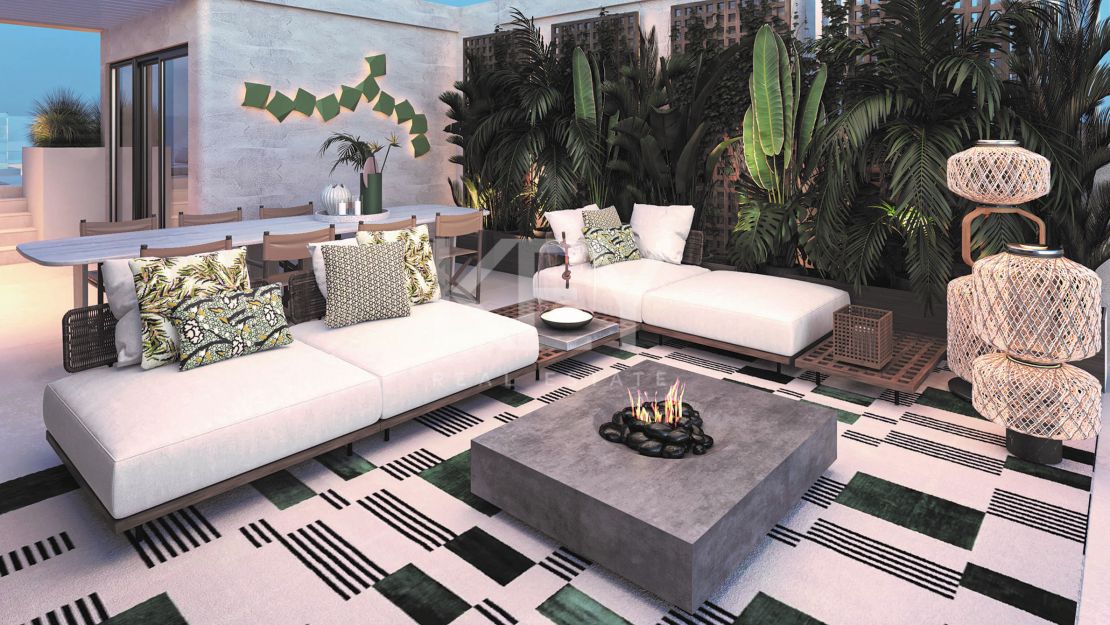 Luxurious penthouse located on the beachfront in Las Chapas, Marbella