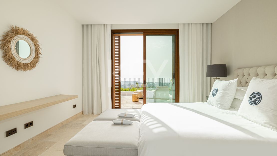 Luxurious penthouse retreat with panoramic views and five-star concierge services at Finca Cortesin, Casares