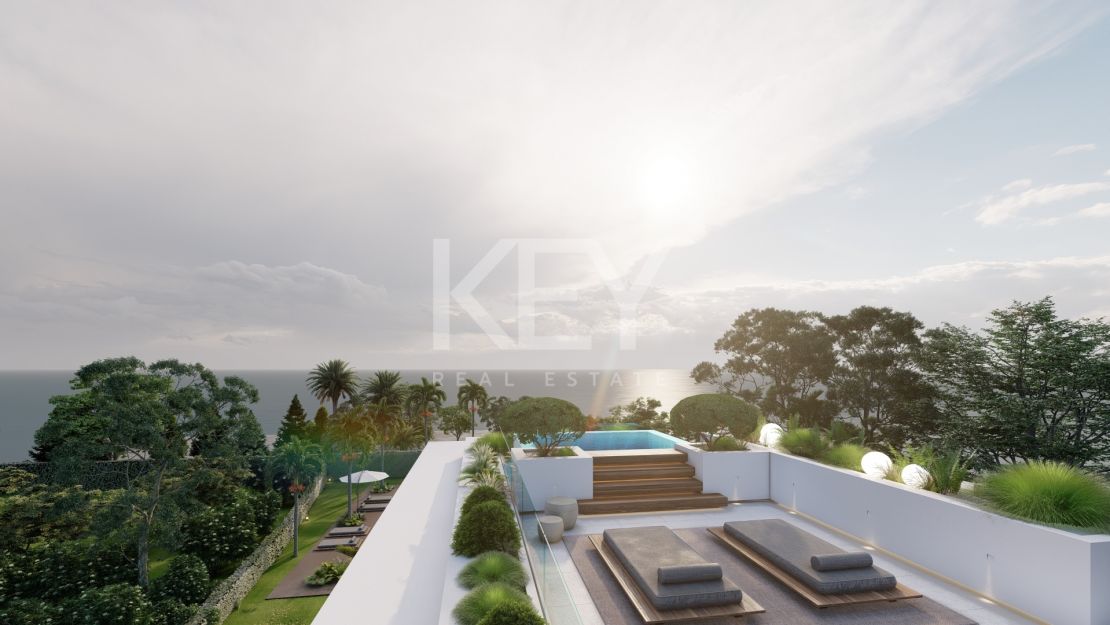 Villa de lujo en primera línea de playa en Estepona en venta