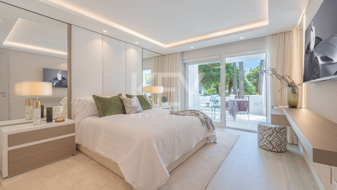 Lujoso apartamento en planta baja de 3 dormitorios en Puente Romano Resort con vistas al entorno idílico