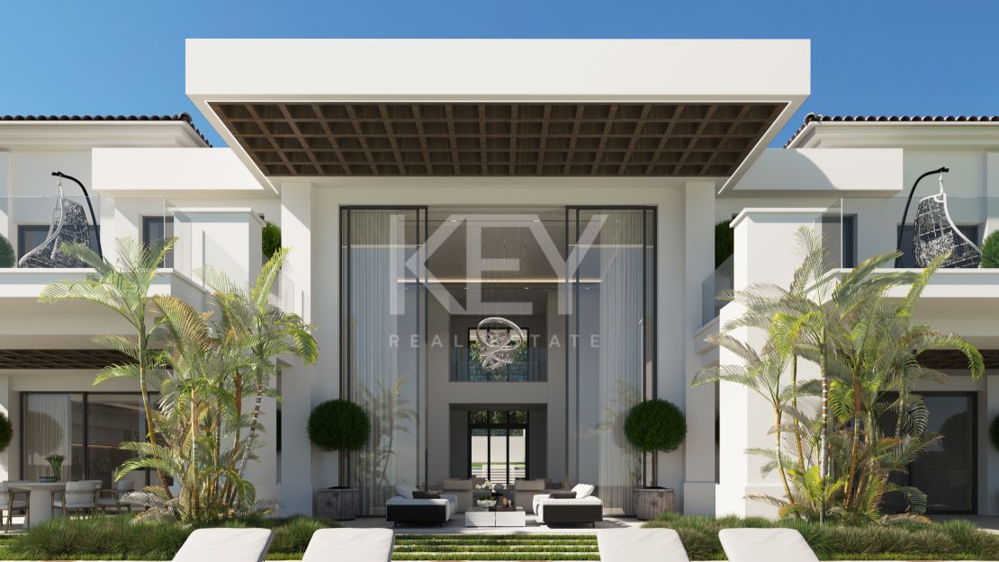 Spacious plot with frontline golf views for sale in Los Flamingos Golf, Benahavís