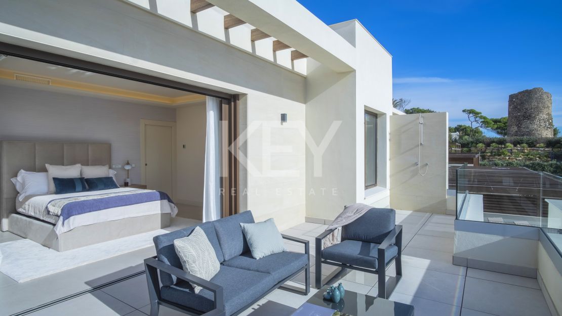 Frontline beach villa for sale on the New Golden Mile Estepona