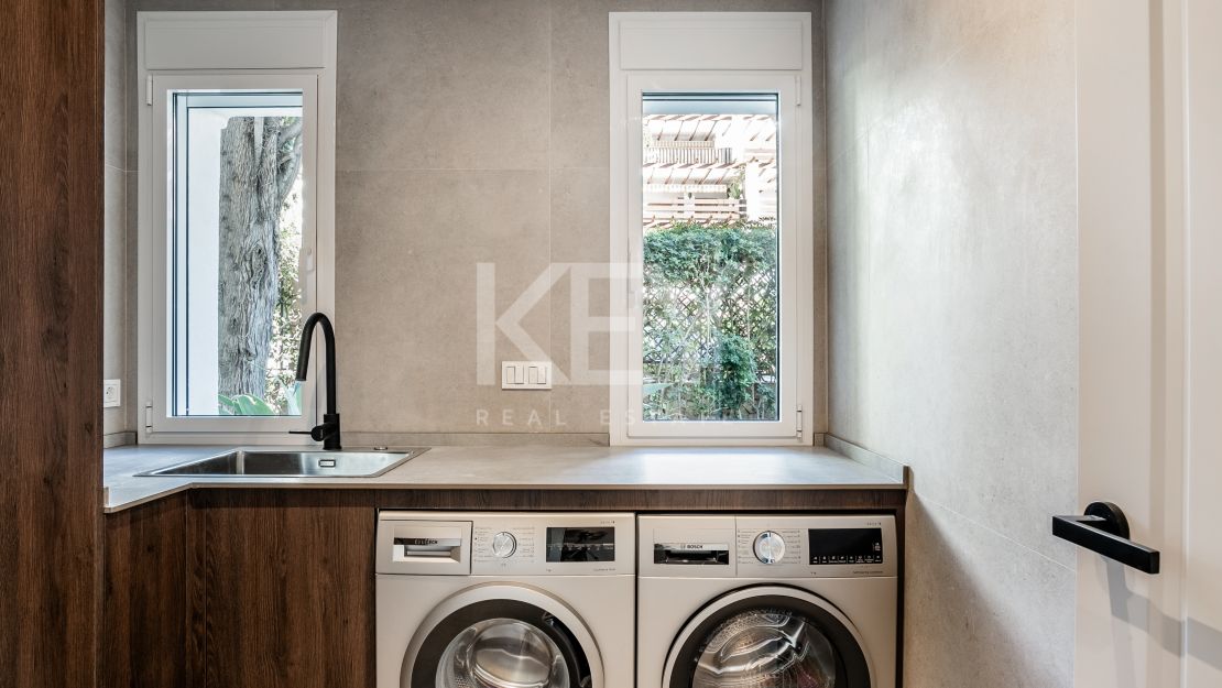 Unique ground floor apartment for sale on the iconic Golden Mile, Marbella