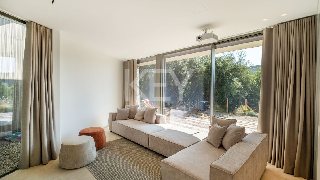Modern villa with outstanding panoramic sea and mountain views for sale in Marbella Club Golf Resort, Benahavis