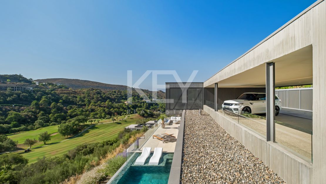 Modern villa with outstanding panoramic sea and mountain views for sale in Marbella Club Golf Resort, Benahavis