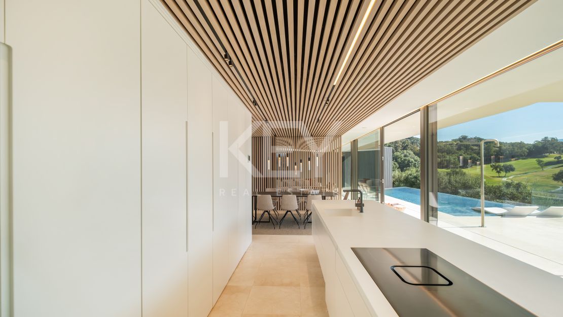 Modern villa with outstanding panoramic sea and mountain views for sale in Marbella Club Golf Resort, Benahavis