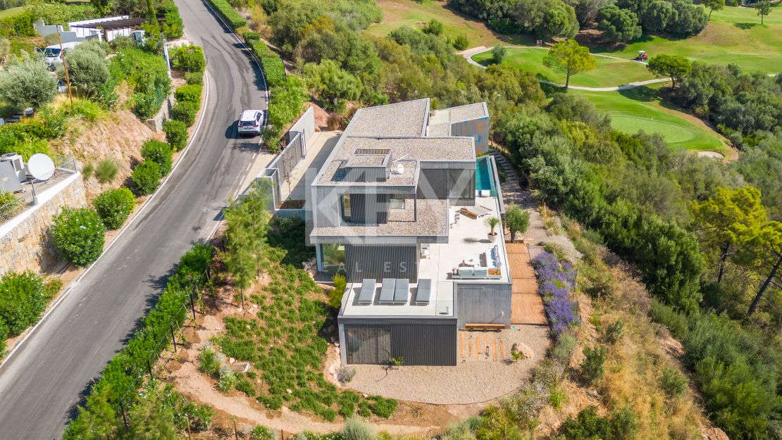 Modern villa with outstanding panoramic sea and mountain views for sale in Marbella Club Golf Resort, Benahavis