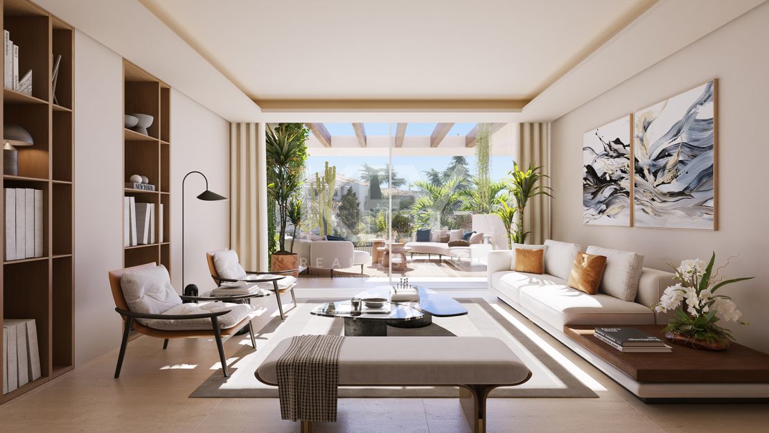 Los lujosos apartamentos en una comunidad cerrada en venta en una ubicación privilegiada en la Milla de Oro, Marbella