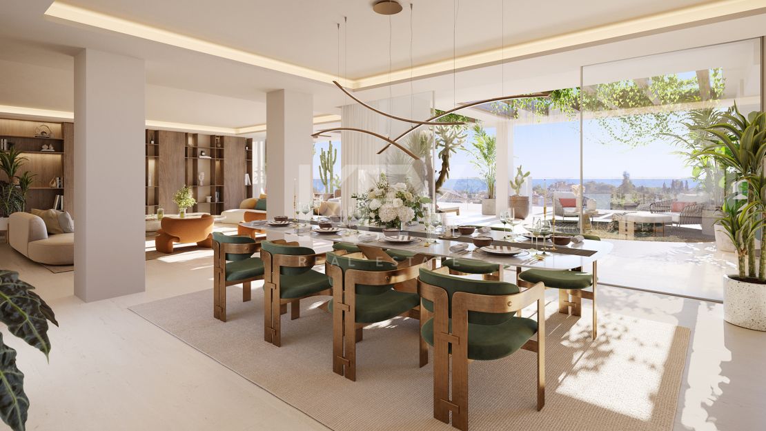 Los lujosos apartamentos en una comunidad cerrada en venta en una ubicación privilegiada en la Milla de Oro, Marbella