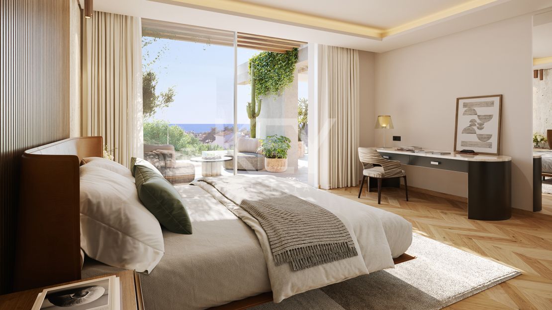 Los lujosos apartamentos en una comunidad cerrada en venta en una ubicación privilegiada en la Milla de Oro, Marbella