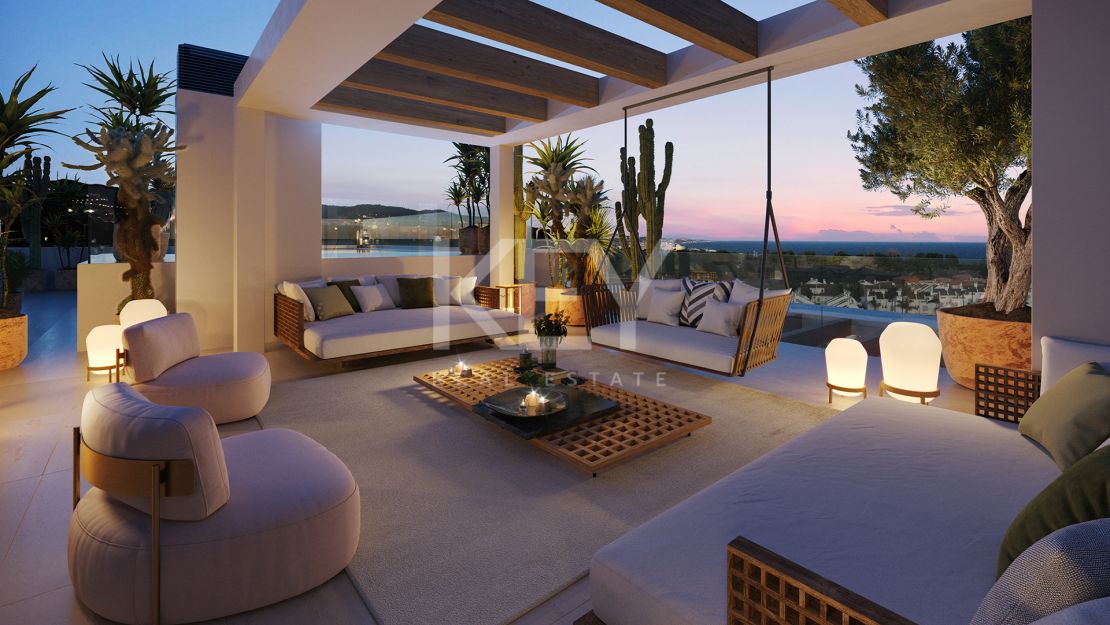 Los lujosos apartamentos en una comunidad cerrada en venta en una ubicación privilegiada en la Milla de Oro, Marbella