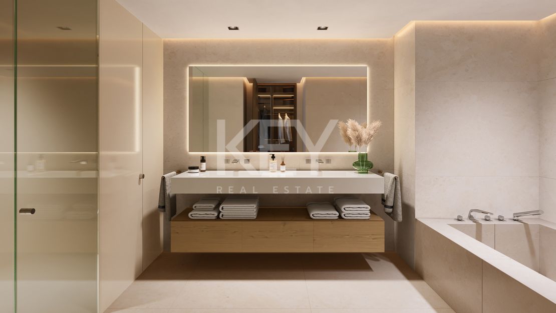 Los lujosos apartamentos en una comunidad cerrada en venta en una ubicación privilegiada en la Milla de Oro, Marbella