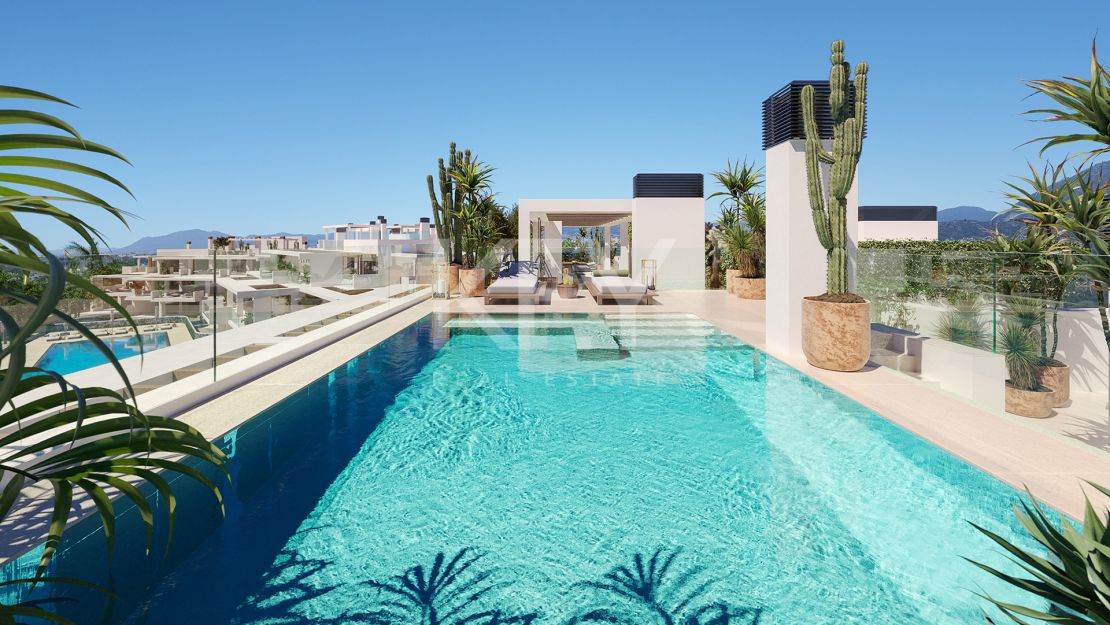 Los lujosos apartamentos en una comunidad cerrada en venta en una ubicación privilegiada en la Milla de Oro, Marbella