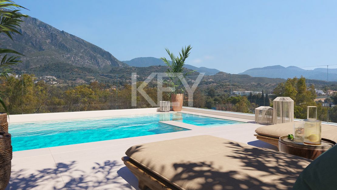 Los lujosos apartamentos en una comunidad cerrada en venta en una ubicación privilegiada en la Milla de Oro, Marbella