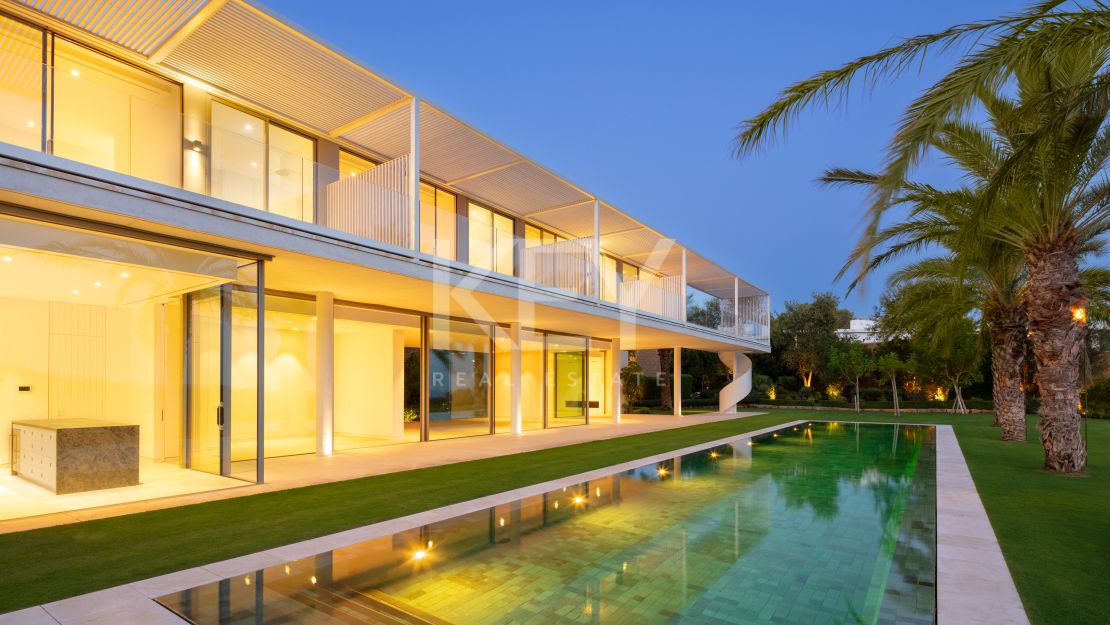 Exquisite and modern new golfside villa for sale in Casares