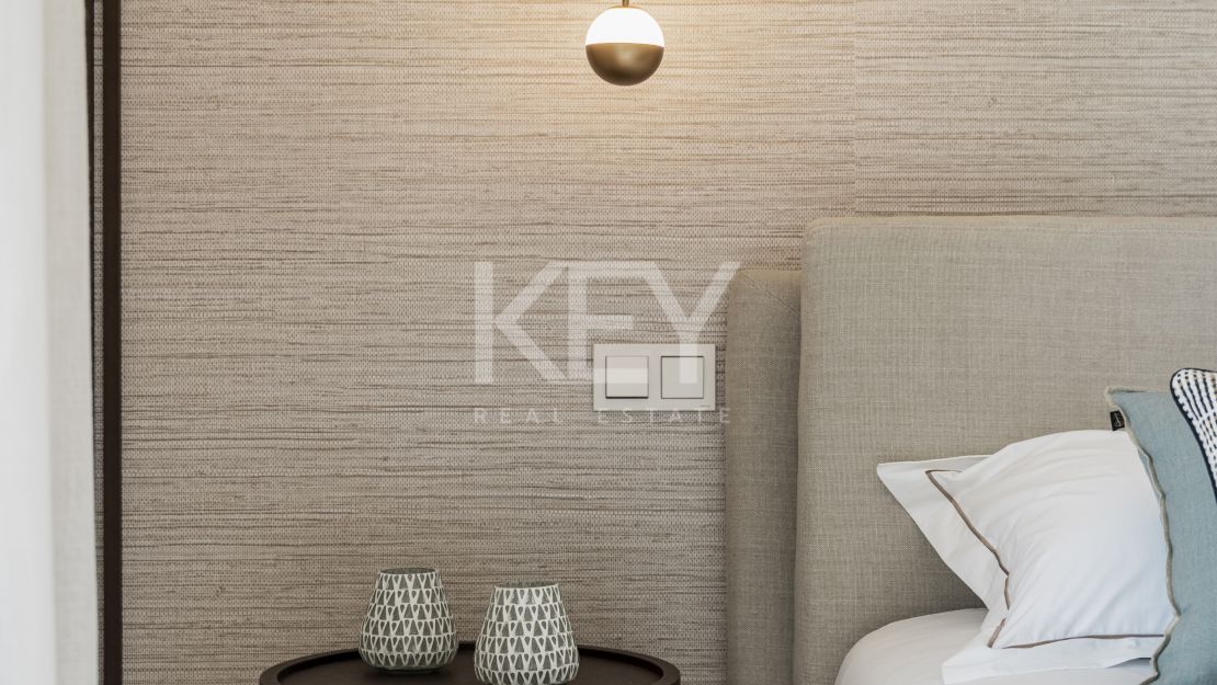 Apartamento en planta baja en esquina con jardín privado en exclusiva comunidad cerrada en Aloha, Nueva Andalucía