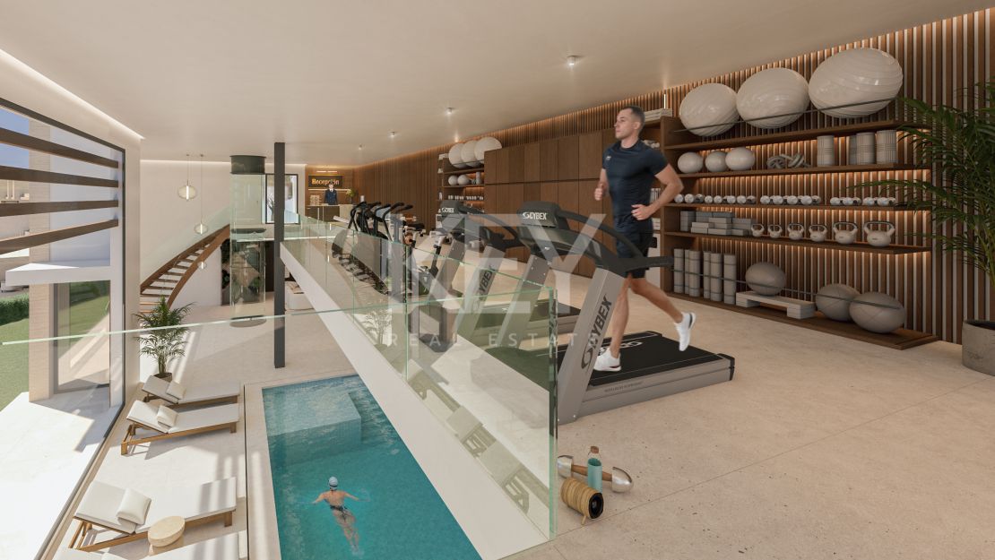 Ático dúplex de lujo con vistas al mar y a la montaña en una comunidad cerrada cerca de la Milla de Oro de Marbella