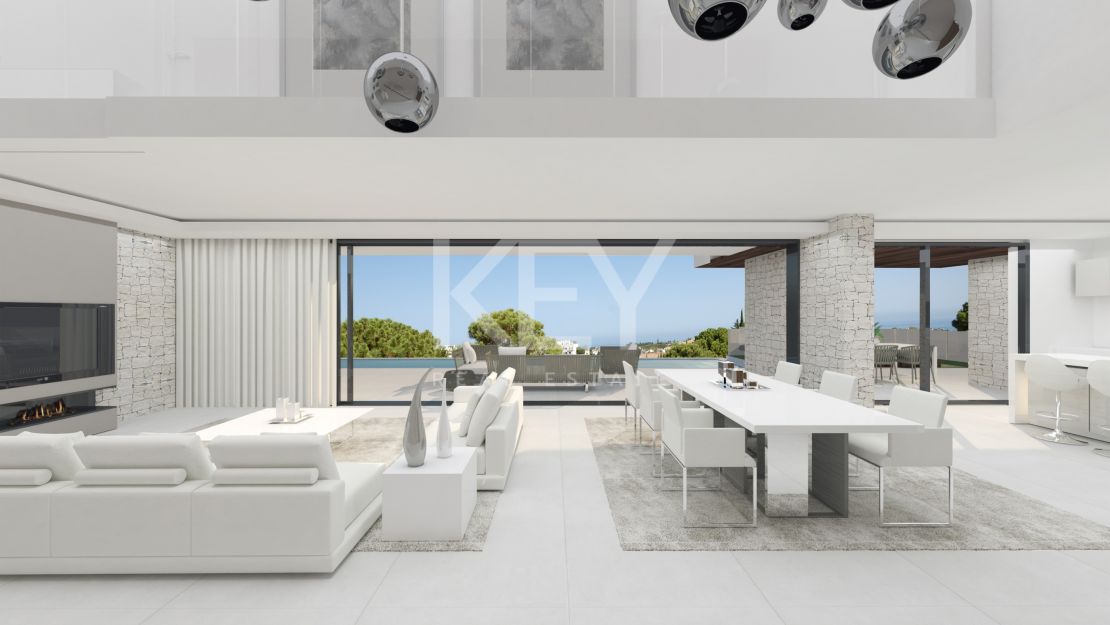 Villa contemporánea de nueva construcción con vistas al mar en La Resina Golf, Estepona
