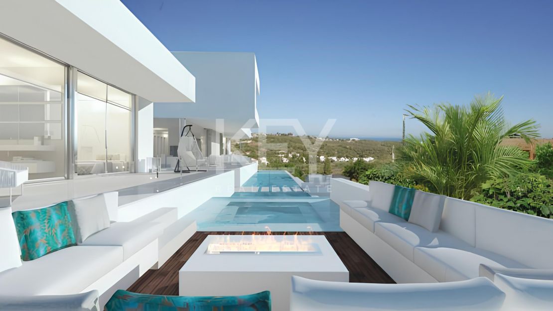 Villa contemporánea de nueva construcción con vistas al mar en La Resina Golf, Estepona