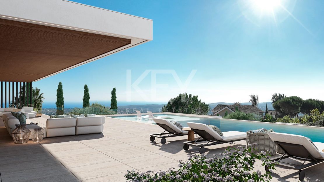 Villa de lujo moderna con vistas panorámicas al mar en La Reserva, Sotogrande