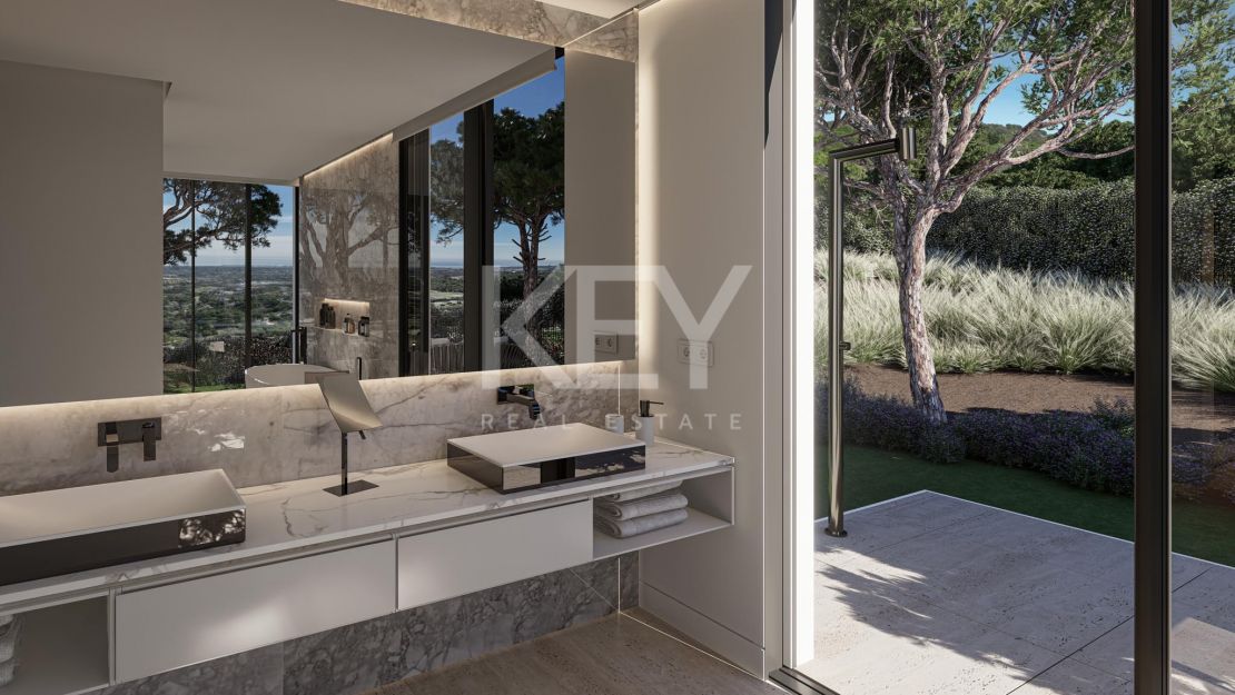 Villa de lujo moderna con vistas panorámicas al mar en La Reserva, Sotogrande