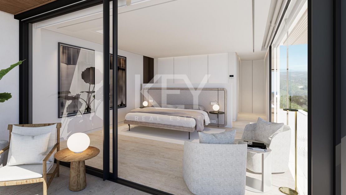 Villa de lujo moderna con vistas panorámicas al mar en La Reserva, Sotogrande