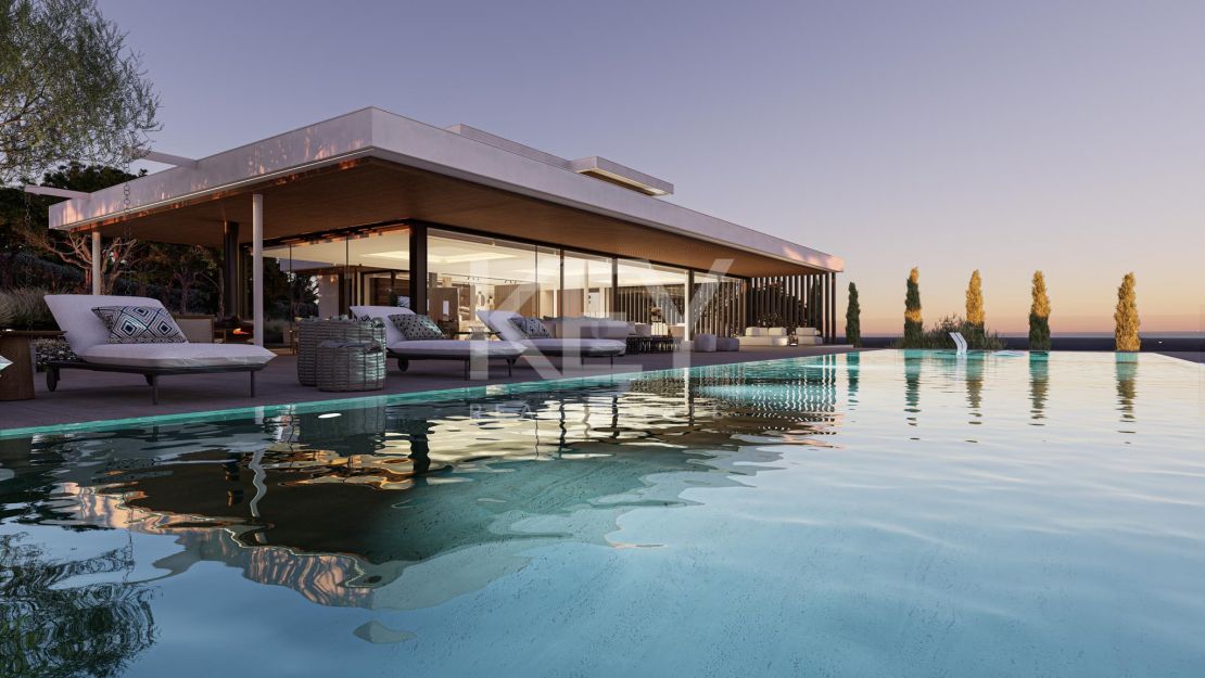 Villa de lujo moderna con vistas panorámicas al mar en La Reserva, Sotogrande