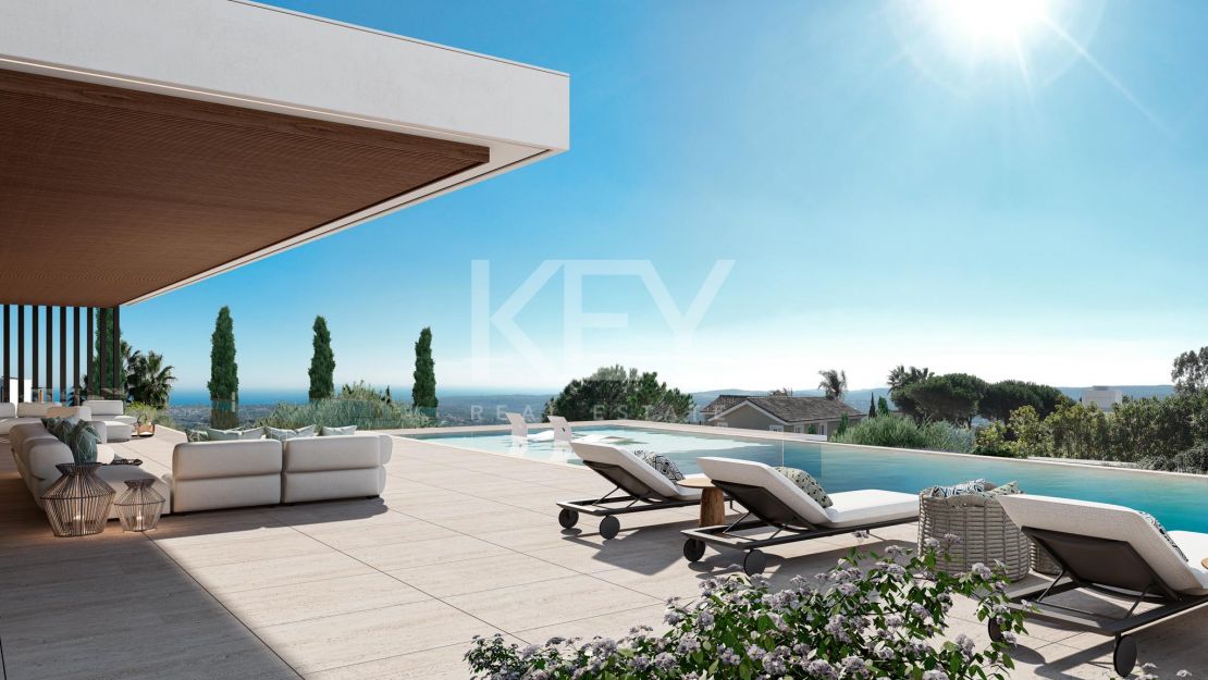 Villa de lujo moderna con vistas panorámicas al mar en La Reserva, Sotogrande