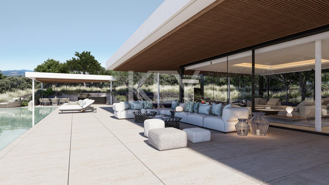 Villa de lujo moderna con vistas panorámicas al mar en La Reserva, Sotogrande
