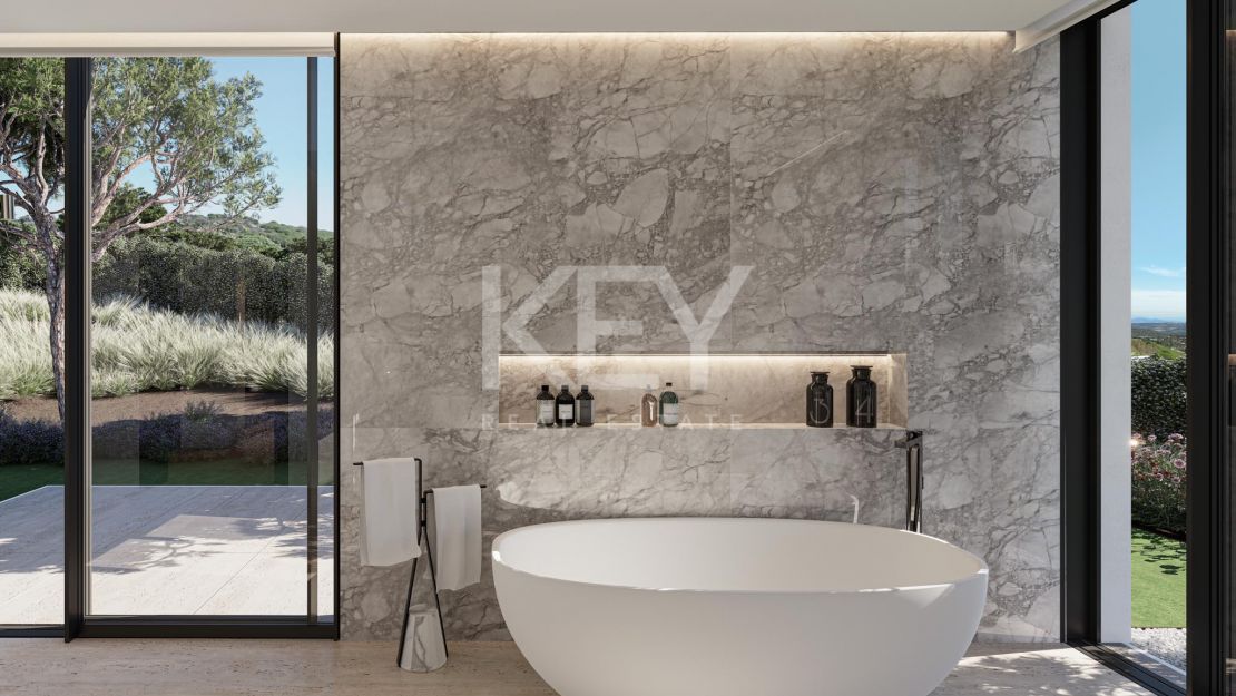 Villa de lujo moderna con vistas panorámicas al mar en La Reserva, Sotogrande