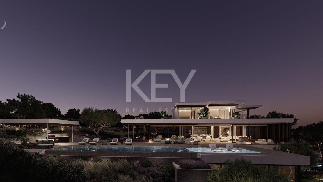 Villa de lujo moderna con vistas panorámicas al mar en La Reserva, Sotogrande