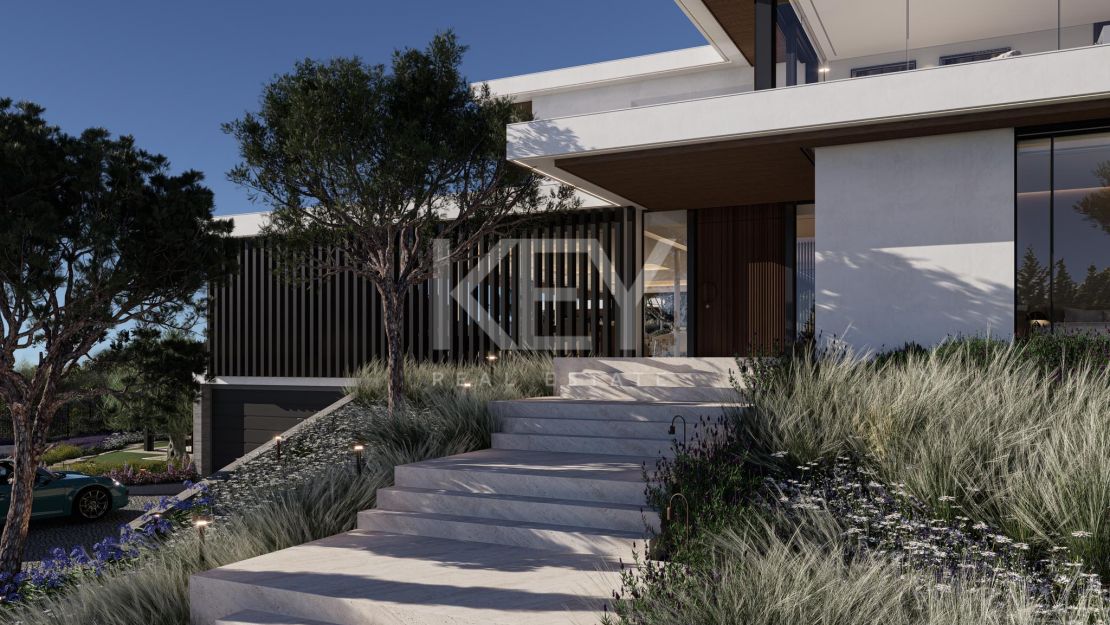 Villa de lujo moderna con vistas panorámicas al mar en La Reserva, Sotogrande
