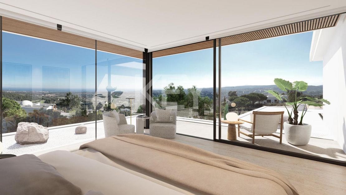 Villa de lujo moderna con vistas panorámicas al mar en La Reserva, Sotogrande