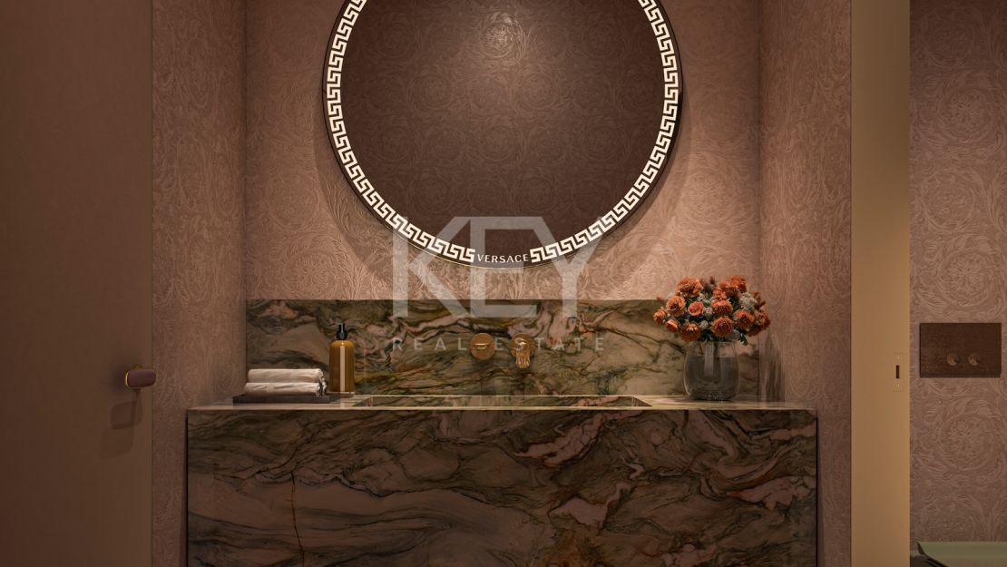 Villa de diseño con interiores Versace en comunidad cerrada, Nueva Andalucía