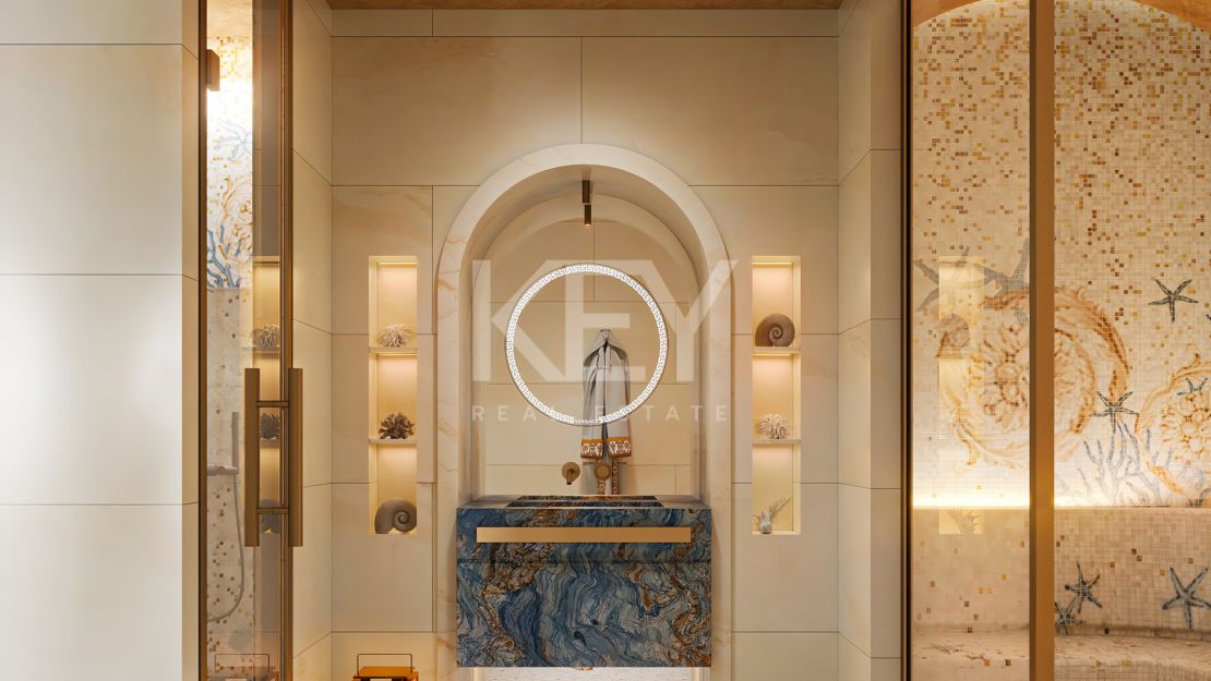 Villa de diseño con interiores Versace en comunidad cerrada, Nueva Andalucía
