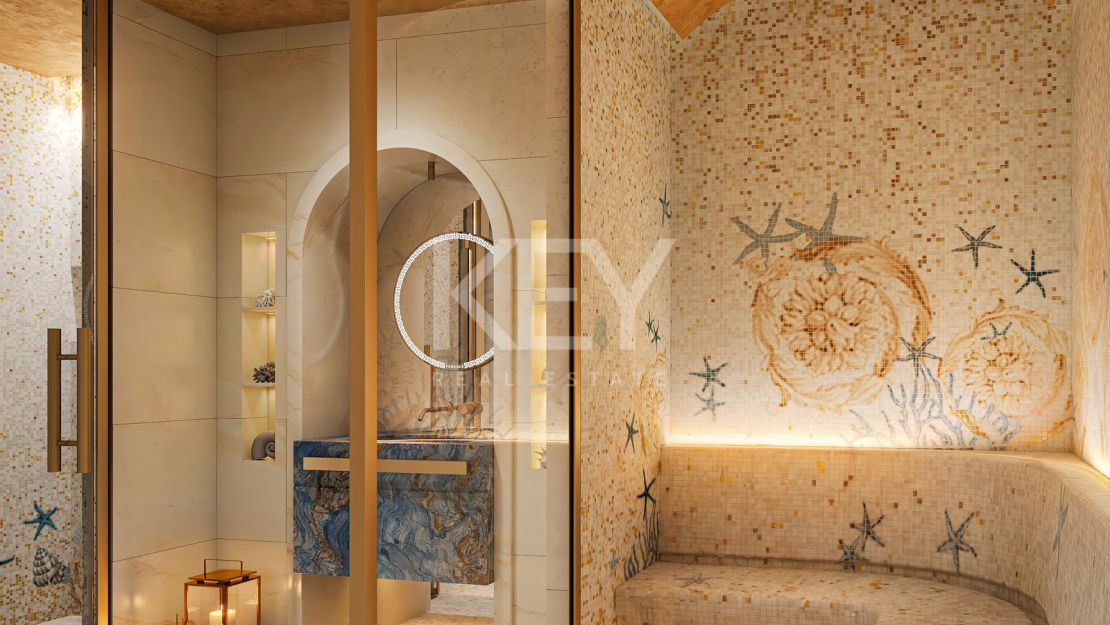Villa de diseño con interiores Versace en comunidad cerrada, Nueva Andalucía
